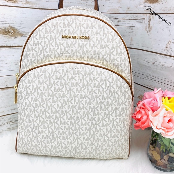 Abbey Large Backpack Signat Leather Michael Kors